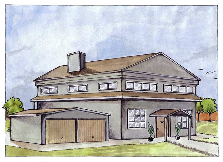 Das Haus aus der Sicht des Eigentümers.